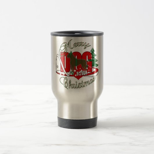 BOXER CHRISTMAS DOG REISEBECHER (Mittel)