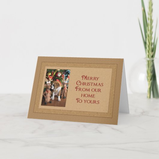 Boxer Christmas Feiertagskarte (Vorderseite)