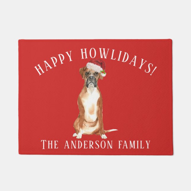 Boxer Christmas Fußmatte (Vorderseite)