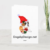 Boxer Christmas Geschenke Feiertagskarte (Rückseite)