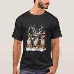 Boxer Christmas Lights Santa Elf Rentier Liebe T-Shirt<br><div class="desc">Boxer Christmas Lights Santa Elf Rentier Dog Lover</div>