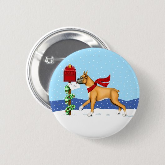 Boxer Christmas Mail Button (Vorne & Hinten)