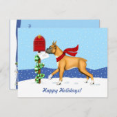Boxer Christmas Mail Einladung (Vorne/Hinten)