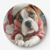 Boxer Christmas Paper Plate Pappteller (Vorderseite)