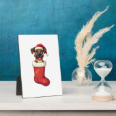 Boxer Christmas Stocking Fotoplatte (Seite)