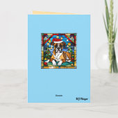 Boxer Christmas Strumpf Feiertagskarte (Rückseite)