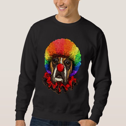 Boxer Clown Boxer Dog Circus Sweatshirt (Vorderseite)