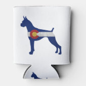 Boxer Cropped Oars Silhouette Colorado Flag Dosenkühler (Vorderseite)