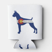 Boxer Cropped Oars Silhouette Colorado Flag Dosenkühler (Rückseite)