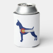 Boxer Cropped Oars Silhouette Colorado Flag Dosenkühler (Kanne Rückseite)