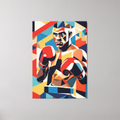 Boxer Cubism Canvas Print Leinwanddruck (Vorderseite)