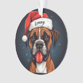 Boxer Custom Christmas Ornament (Vorderseite)