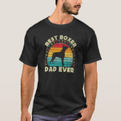 Boxer Dad For Men Retro Boxer Dog Owner Daddy T-Shirt (Vorderseite)