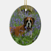 Boxer, der in Bluebells legt Keramikornament (Rechts)
