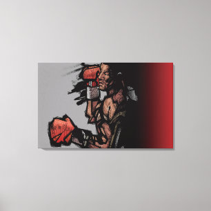 Boxer, der sich hinlegt leinwanddruck