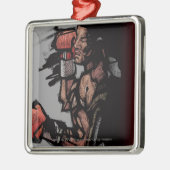 Boxer, der sich hinlegt silbernes ornament (Links)