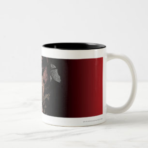 Boxer, der sich hinlegt zweifarbige tasse