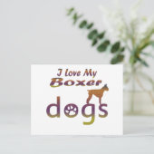 Boxer Designs Postkarte (Stehend Vorderseite)