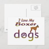 Boxer Designs Postkarte (Vorne/Hinten)