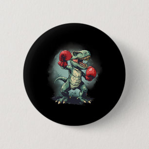 Boxer Dinosaur Boxing Dino Kickboxing T-rex Boxing Button