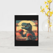 Boxer Dinosaur Boxing Dino Kickboxing T-rex Boxing Karte (Gelbe Blume)