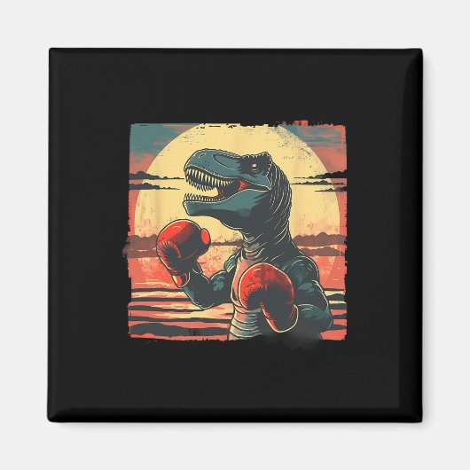 Boxer Dinosaur Boxing Dino Kickboxing T-rex Boxing Magnet (Vorne)