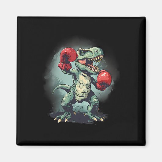 Boxer Dinosaur Boxing Dino Kickboxing T-rex Boxing Magnet (Vorne)