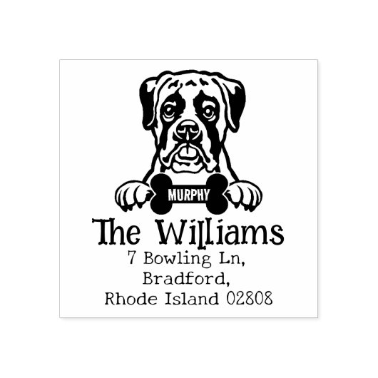 Boxer Dod, Rücksendeadresse, Gummistempel (Prägung)