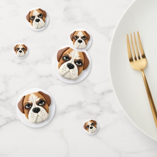 Boxer Dog 3D Inspiriert Konfetti (Gruppe)