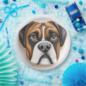 Boxer Dog 3D Inspiriert Pappteller (Party)