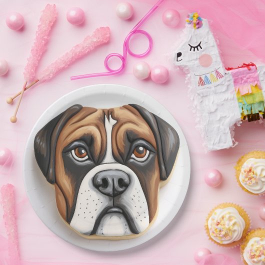 Boxer Dog 3D Inspiriert Pappteller (Party)