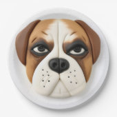 Boxer Dog 3D Inspiriert Pappteller (Vorderseite)