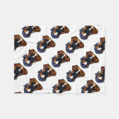 Boxer Dog 4. Juli Fleecedecke (Vorderseite (Horizontal))