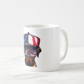Boxer Dog 4. Juli Kaffeetasse (VorderseiteRechts)