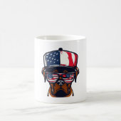 Boxer Dog 4. Juli Kaffeetasse (Mittel)
