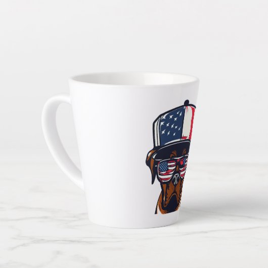 Boxer Dog 4. Juli Milchtasse (Linke Ecke)