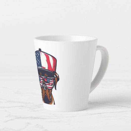 Boxer Dog 4. Juli Milchtasse (Rechte Ecke)