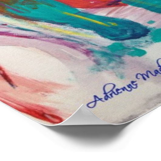 Boxer Dog Abstrakt Poster (Ecke)