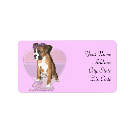 Boxer Dog Address Labels Adressaufkleber (Vorne)