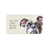 Boxer Dog Address Labels Adressaufkleber (Vorne)