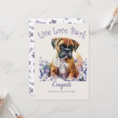 Boxer Dog Adoption, Gotcha Tag Karte (Vorderseite/Rückseite Beispiel)