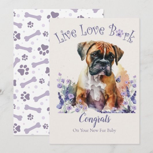 Boxer Dog Adoption, Gotcha Tag Karte (Vorne/Hinten)