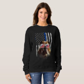 Boxer Dog American Flag Patriotic Boxer Dog 4th Of Sweatshirt (Vorne ganz)