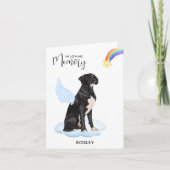 Boxer Dog Angel Memorial Pet Loss Beileid Karte (Vorderseite)