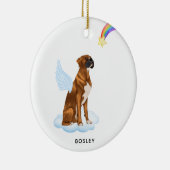 Boxer Dog Angel Personalisierter Hundegedanken Keramik Ornament (Rechts)