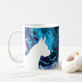 Boxer Dog Anpassbare Aquarell-Silhouette BP Kaffeetasse
