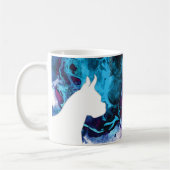 Boxer Dog Anpassbare Aquarell-Silhouette BP Kaffeetasse (Links)