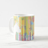 Boxer Dog Anpassbare Aquarell-Silhouette Tasse (Vorderseite Links)
