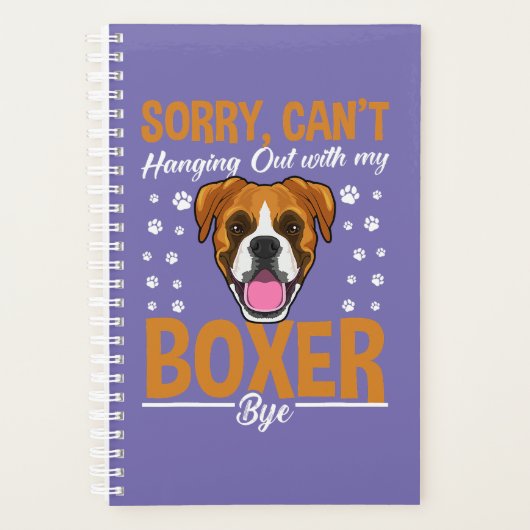 Boxer Dog Apparel Boxer Dog Lover Planer (Vorderseite)