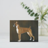 Boxer Dog Art Postcard Postkarte (Stehend Vorderseite)
